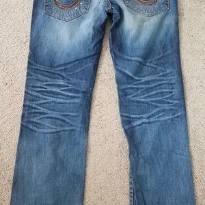 Men’s True Religion Jeans Rainbow Ricky Size 33 x 34
